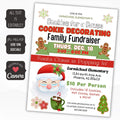 christmas cookie fundraiser event flyer